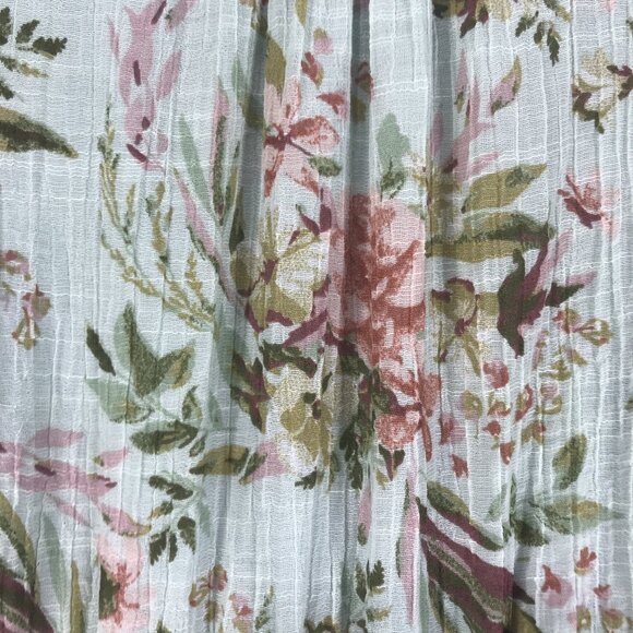 Mia Joy Joyfolie Dress Girl's 10 Green Blue Floral Maxi Boho Peasant Cottagecore - Picture 8 of 15